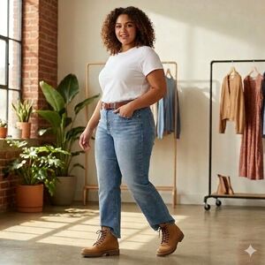 Levi's Classic Boot Jeans Size 16S Medium Wash Stretch Denim